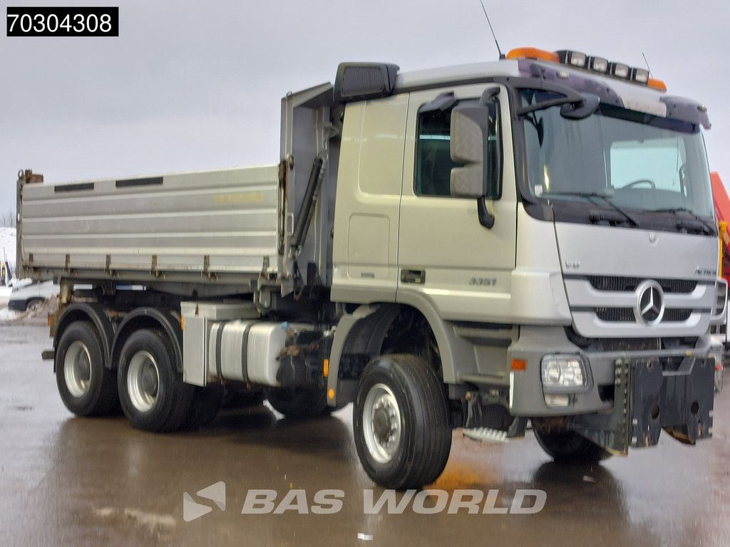 Mercedes Actros 3351 6X6 9m3 Meiller 3-side tipper Big-Axle Steelsuspension semi-Automatic Euro 5
