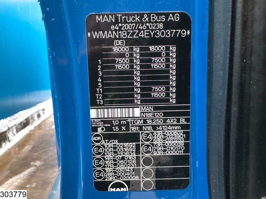 MAN TGM 18 250 MBB Palfinger 2000 K, Manual