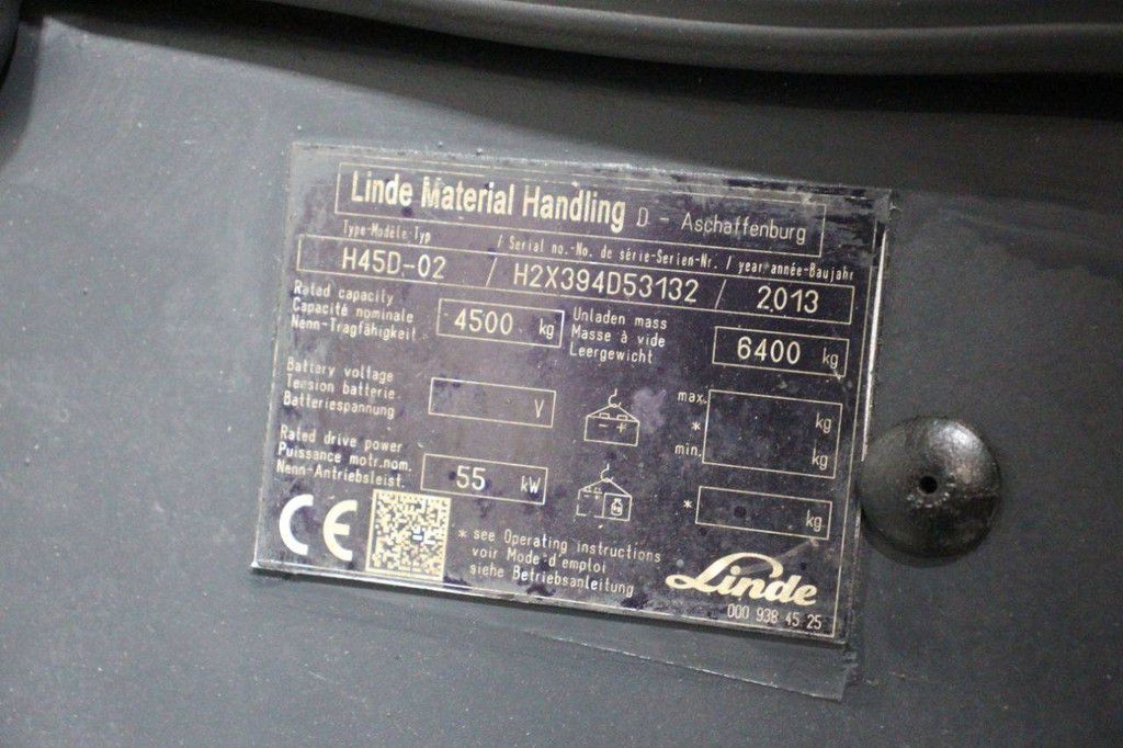 Gabelstapler Linde H45D-02 Diesel 4500kg 2013