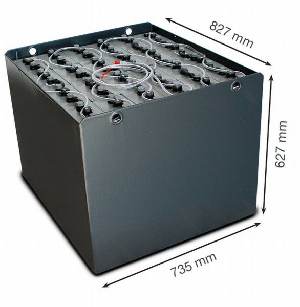 Heftruck accu 48V 6 PzS 750Ah DIN A (827x735x627mm L/B/H)