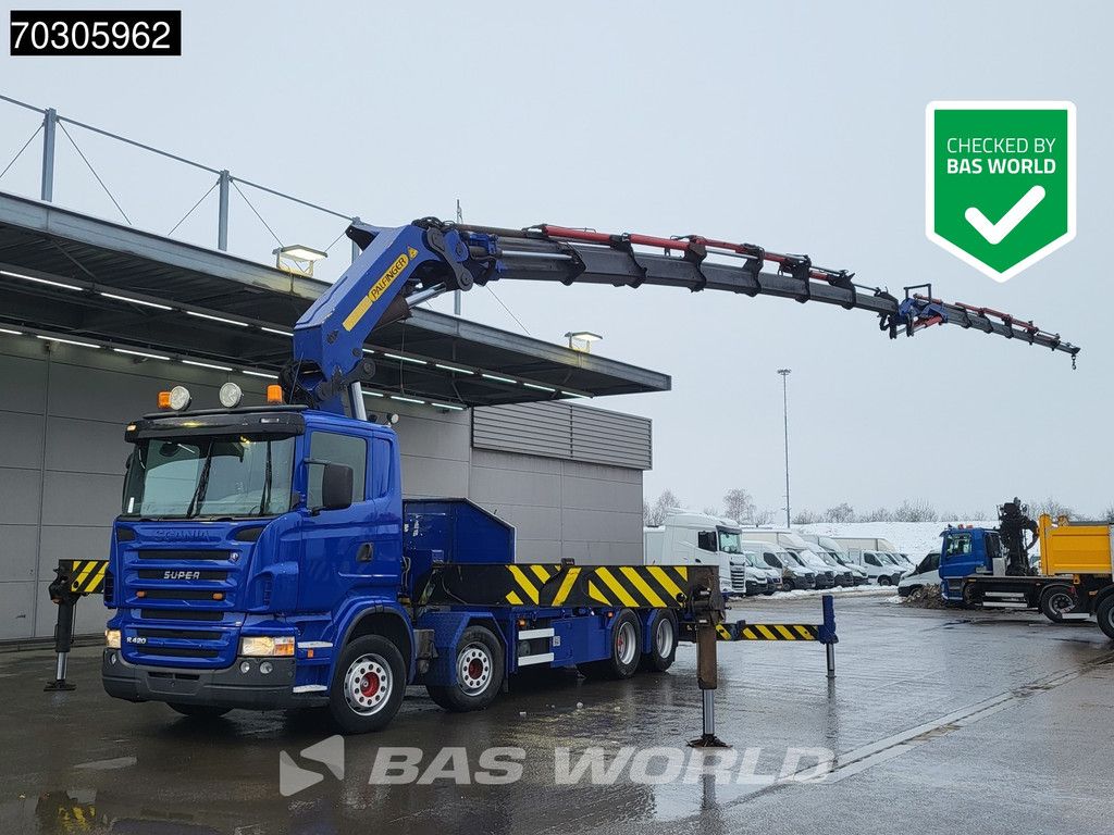 Scania R R420 8X2 Palfinger PK100002 Crane Kran + PJ170 JIB Lift Axle Euro 4