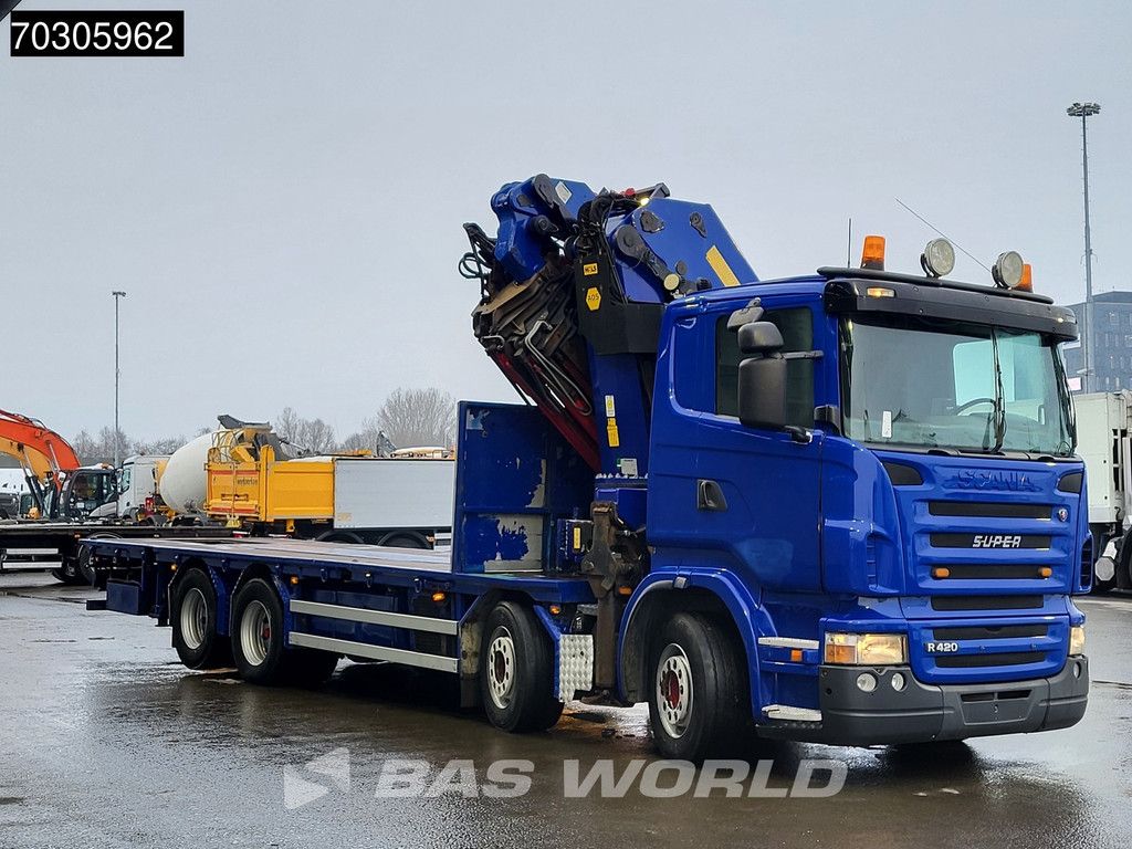 Scania R R420 8X2 Palfinger PK100002 Crane Kran + PJ170 JIB Lift Axle Euro 4