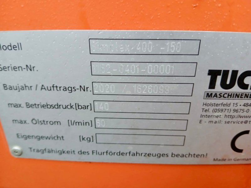 Tuchel Simpl 400-150 mit Wassertank