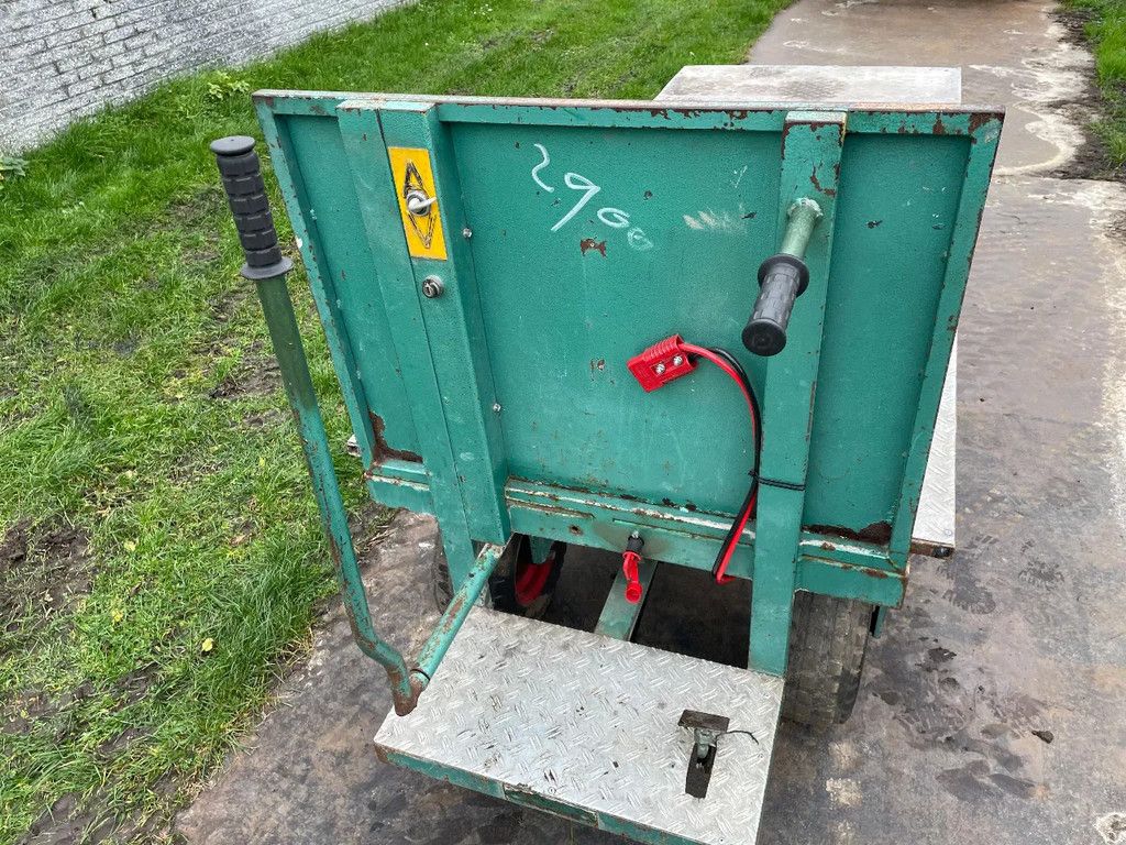 Electrische platformwagen transportkar 24v hooiwagen voerwagen