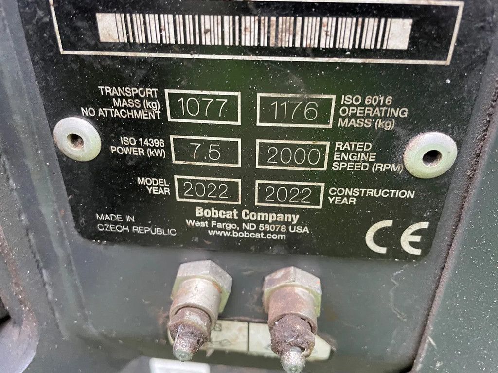 Bobcat E10 minigraver BJ 2022 slechts 205 uur