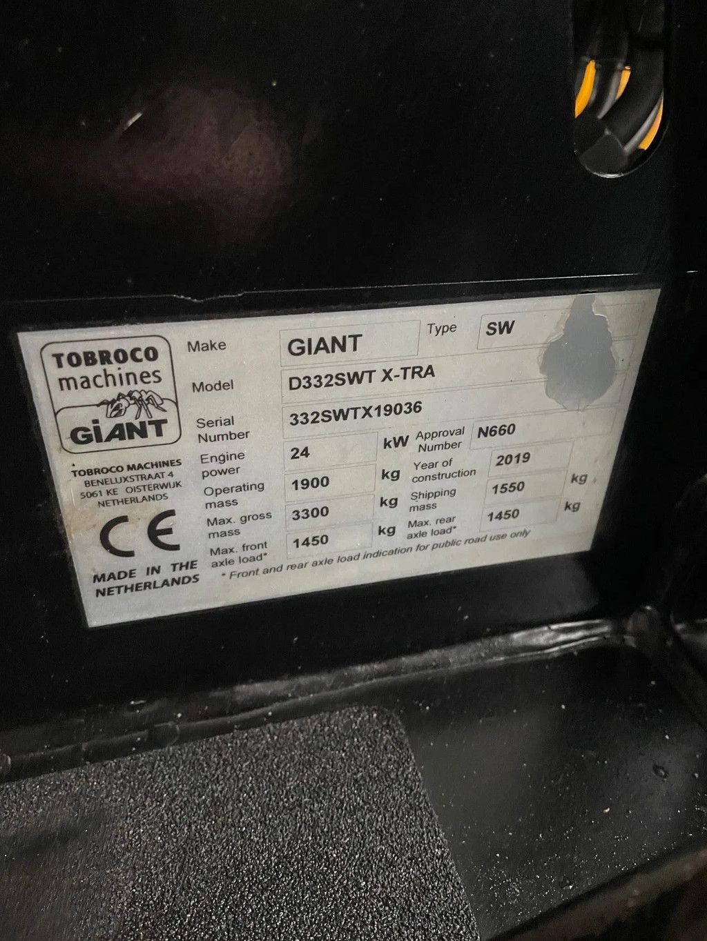 Giant 332 SWT Xtra vol opties 1032 uur