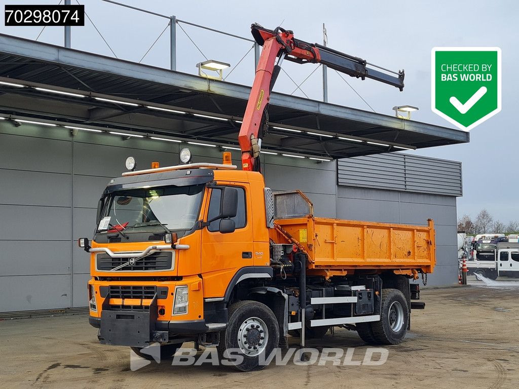 Volvo FM FM 340 4X4 4x4 Crane Palfinger PK10501 Tipper Big-Axle Full Steel