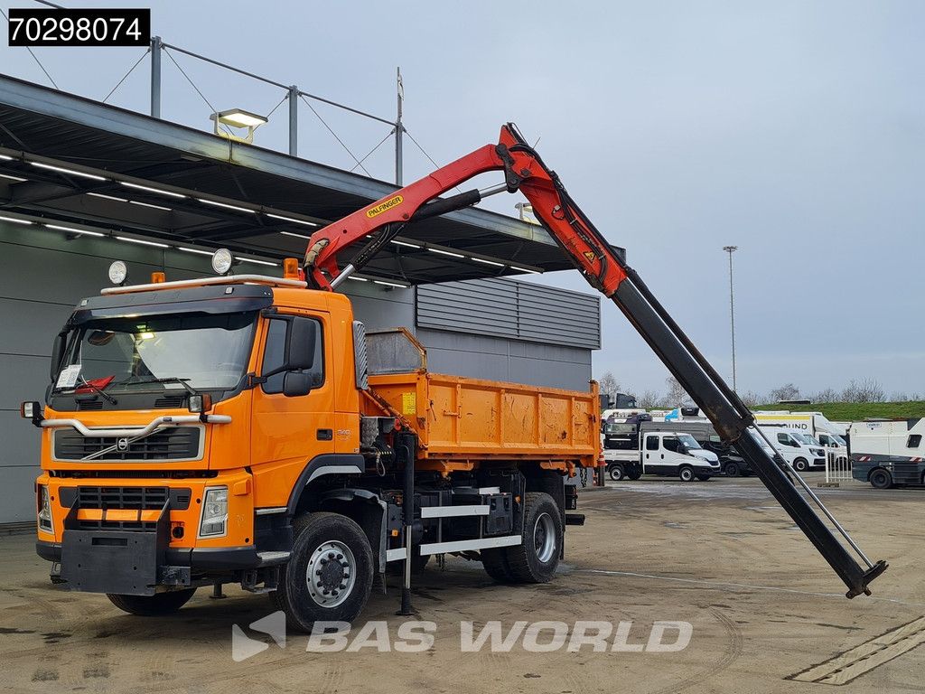 Volvo FM FM 340 4X4 4x4 Crane Palfinger PK10501 Tipper Big-Axle Full Steel