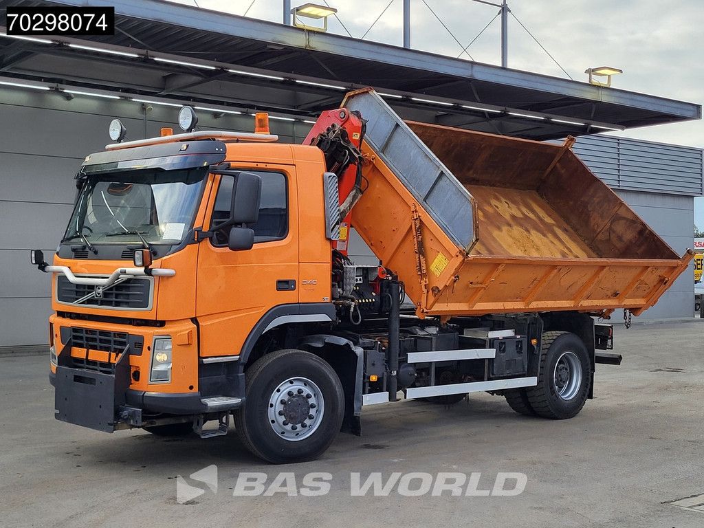 Volvo FM FM 340 4X4 4x4 Crane Palfinger PK10501 Tipper Big-Axle Full Steel