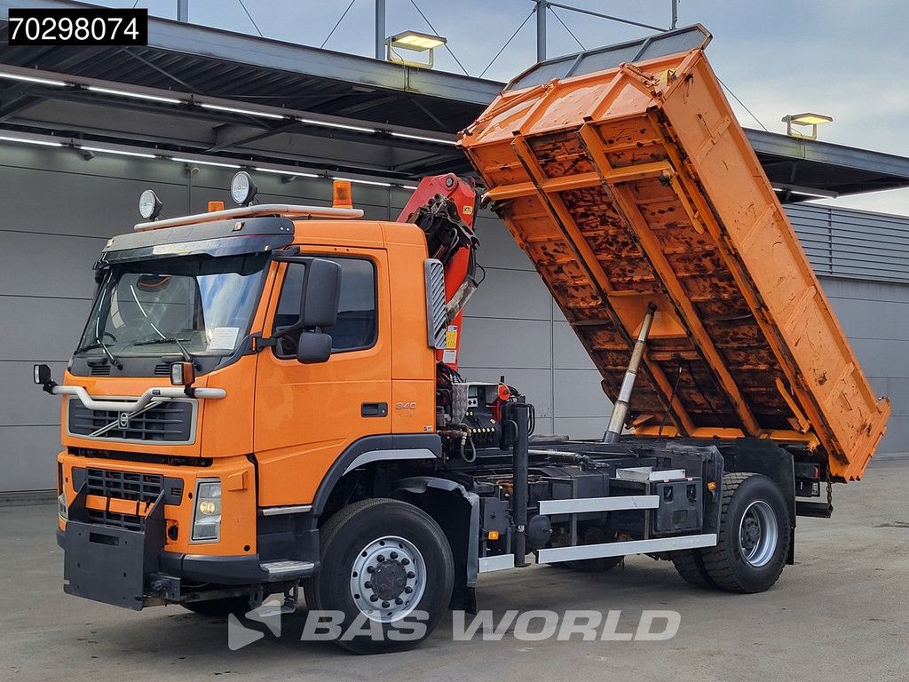 Volvo FM FM 340 4X4 4x4 Crane Palfinger PK10501 Tipper Big-Axle Full Steel
