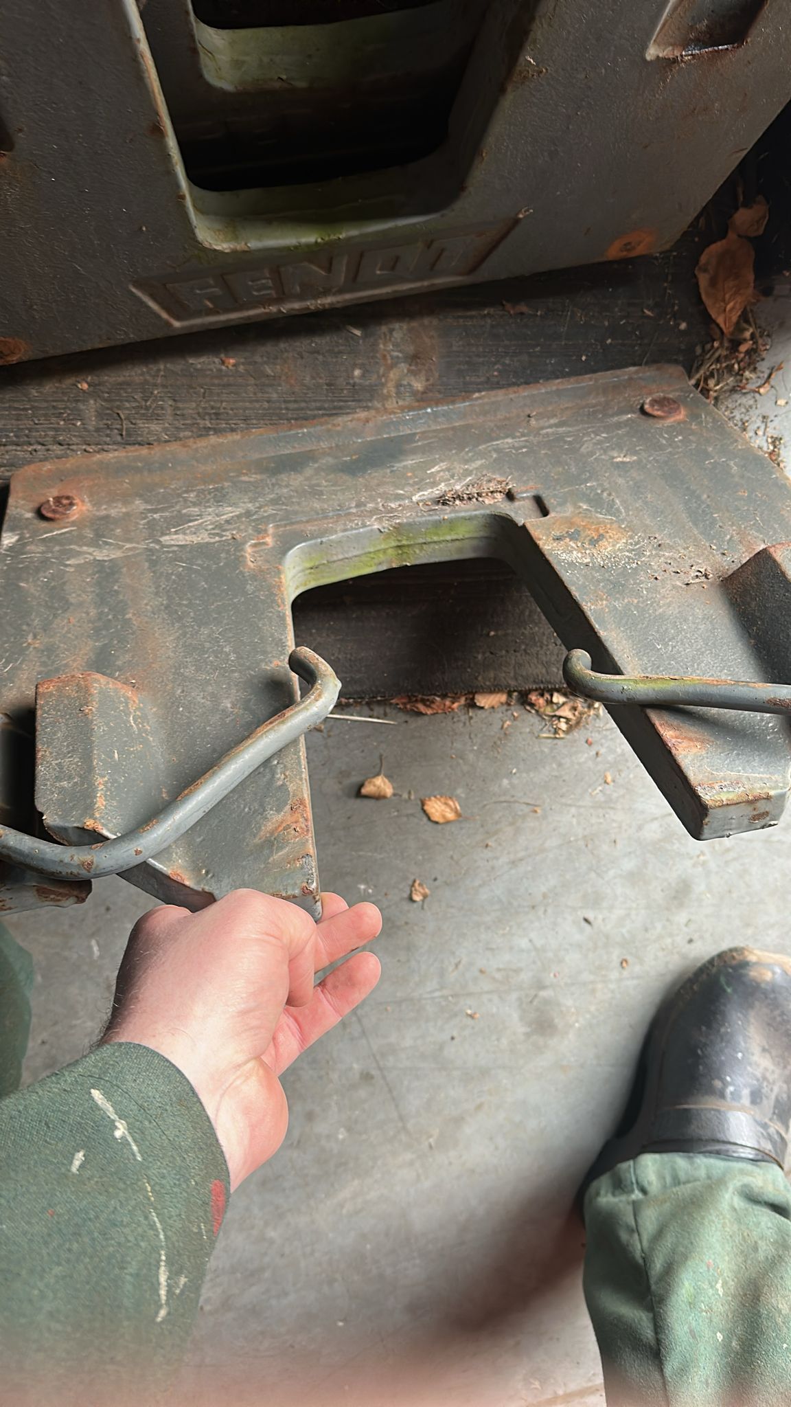 Fendt gewichten ondertrekhaak kipperknobbel