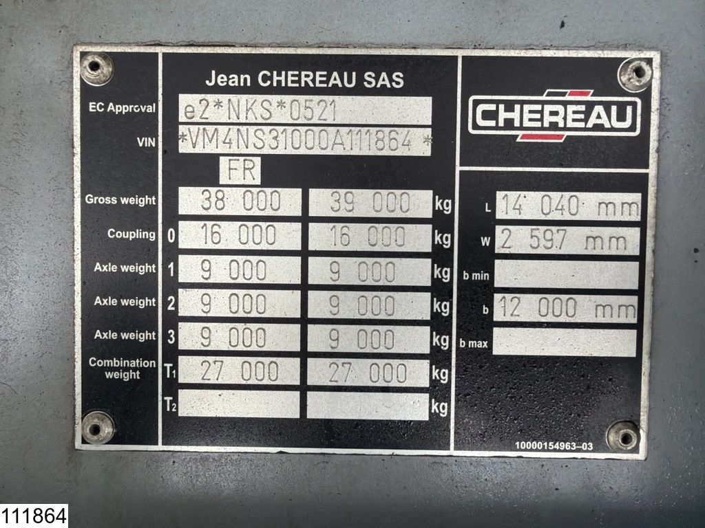 Chereau Koel vries Carrier Vector 1950 Mt CITY, Dhollandia