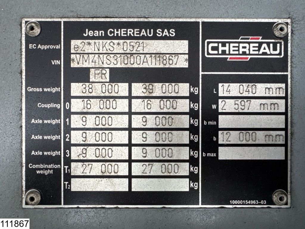 Chereau Koel vries Carrier Vector 1950 Mt, Dhollandia