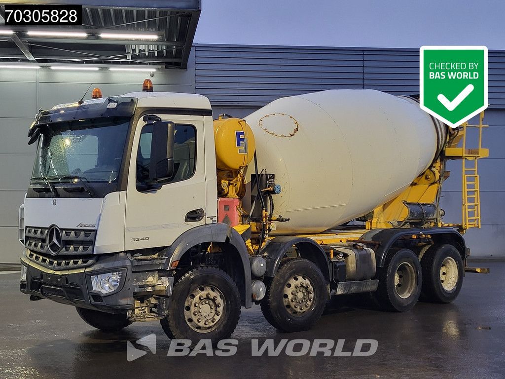 Mercedes Arocs 3240 8X4 9m3 mixer Steelsuspension Automatic Airoc Euro 6