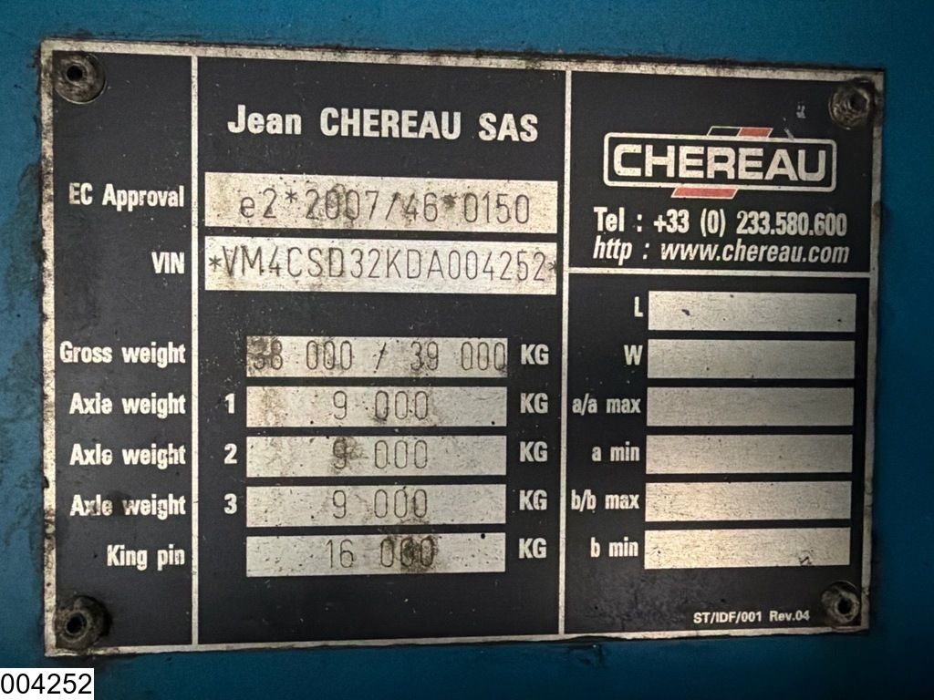 Chereau Koel vries Carrier Vector 1950 MT 2CPT