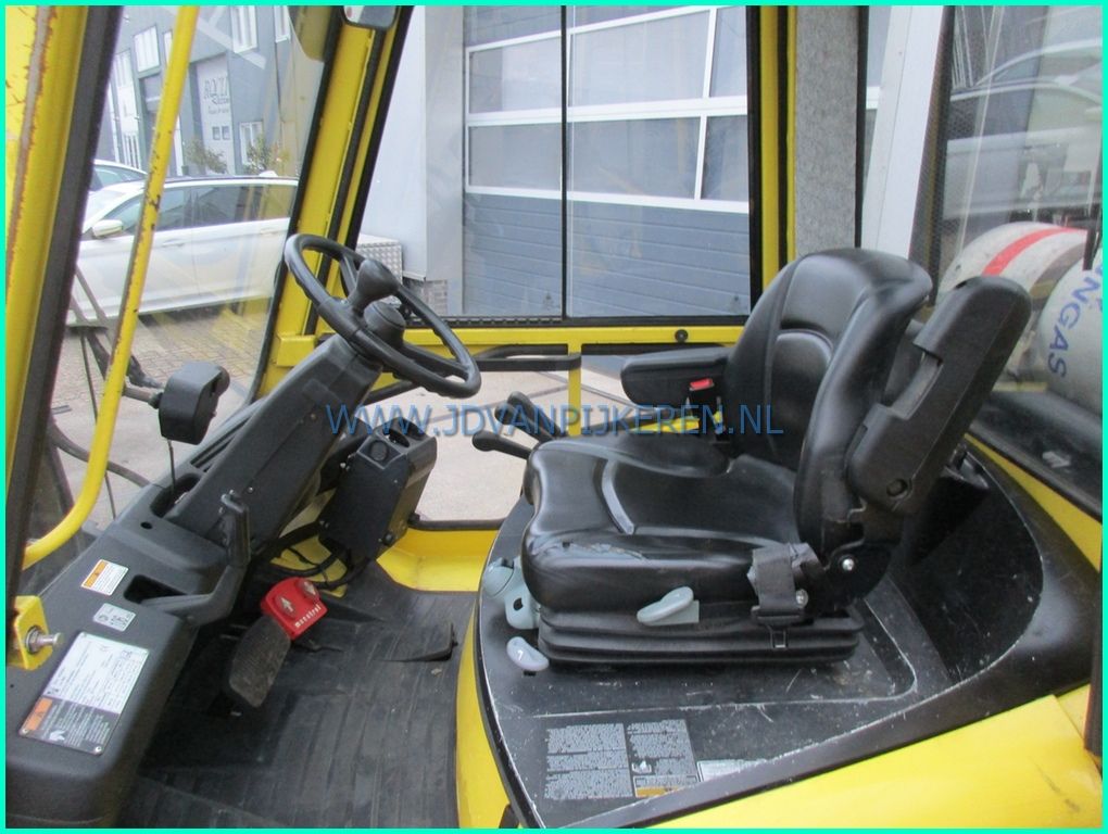 2x Hyster H4.00XM 4t + 4.5t sideshift+vorkenspreider+cabine