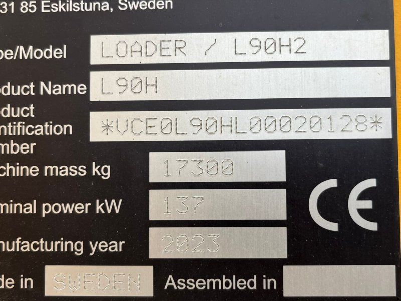 Volvo L 90 H H2 AGRICULTURE DK-maskine, Co-Pilot, LANG-BOM & med bred