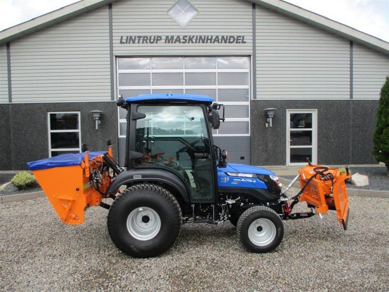 Solis 26 HST Snow Edition med frontlift, Vario SHL150 sneplov og SSP14