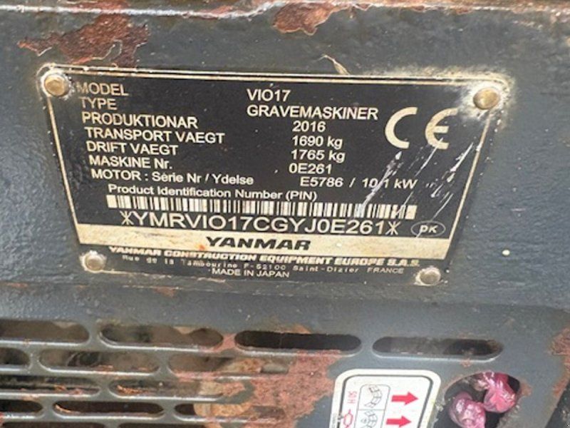 Yanmar ViO17 MED 3 SKOVLE