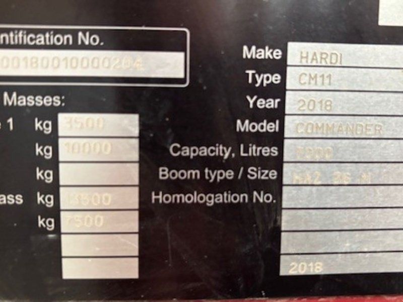 Hardi 36m Commander 7000i Twin Force