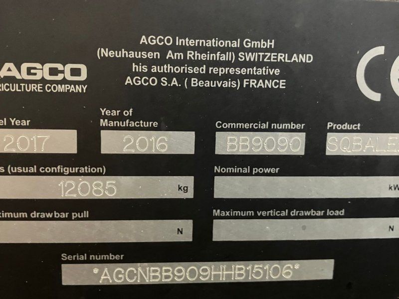 New Holland BB9090 Plus