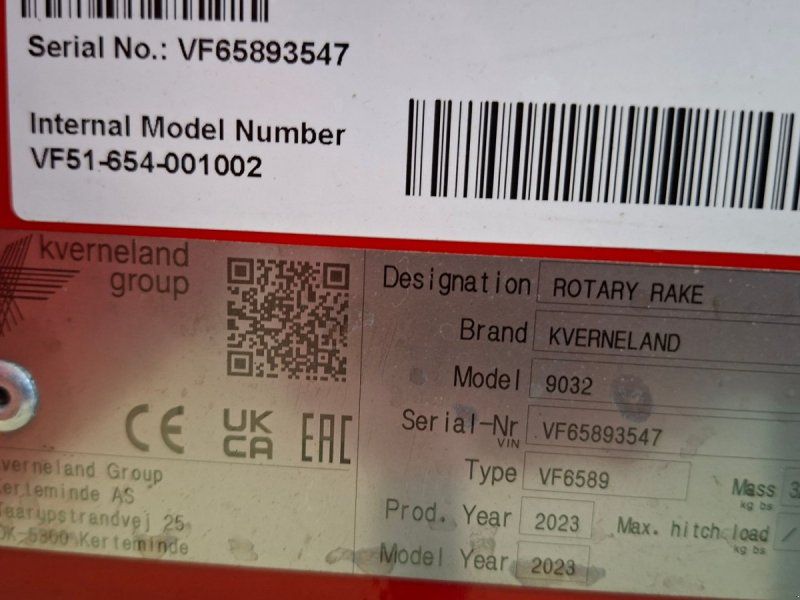 Kverneland 9032 rotorrive Med Tandem