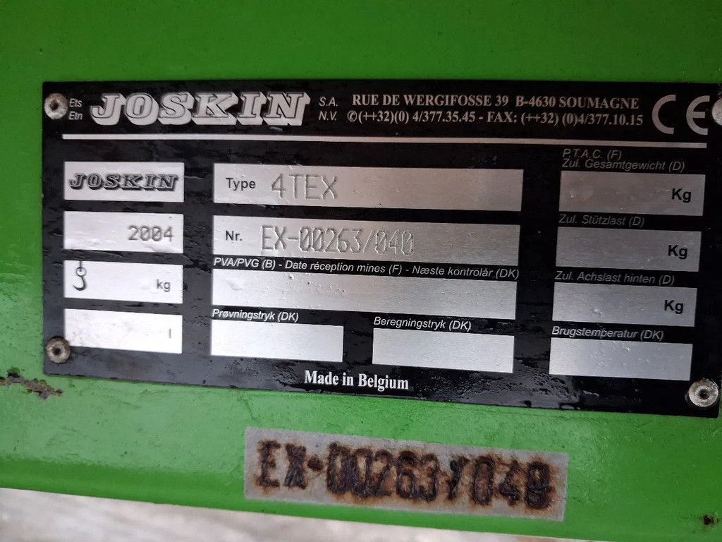 Joskin Trans ex 4 ton kipper/bakkenwagen