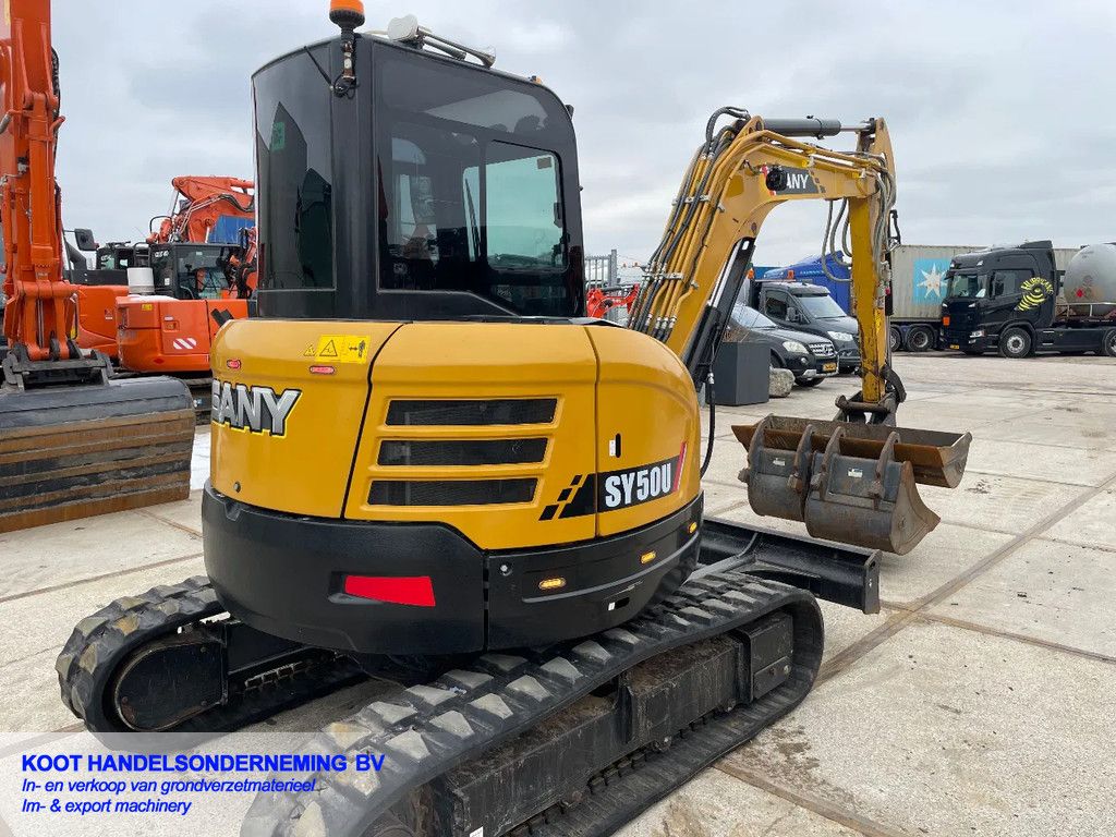 Sany SY 50u 820 hours! 3 Buckets
