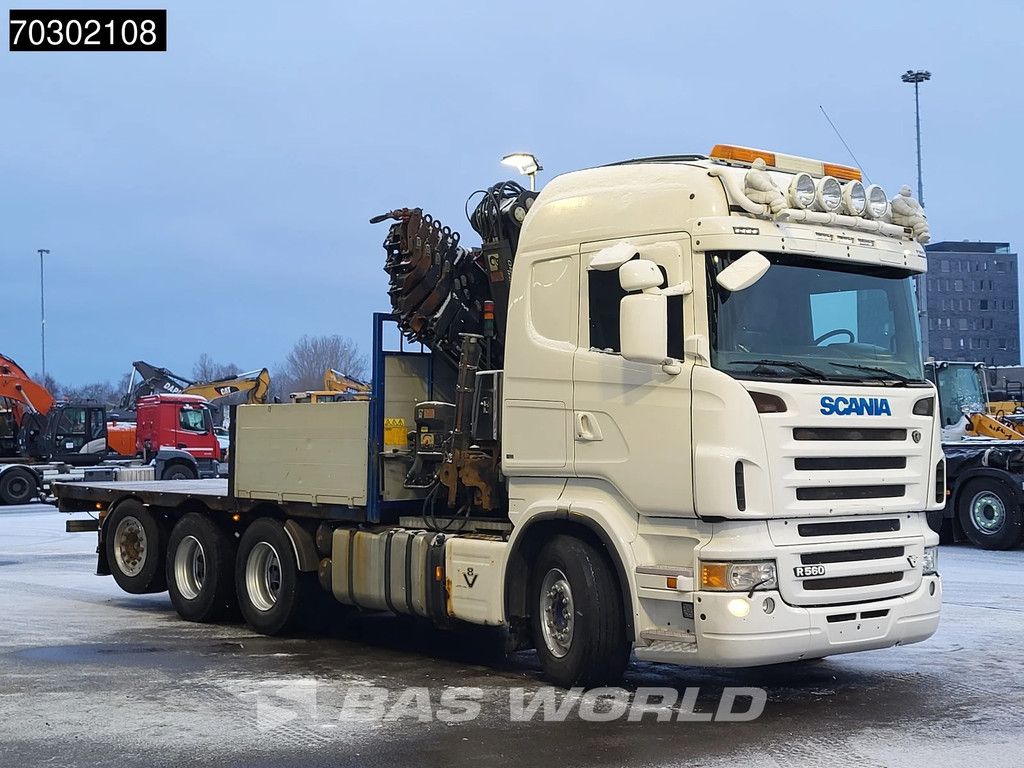 Scania R R560 8X4 HIAB 377 E8XS Crane Kran Lift+Steering axle Automatic Euro 4