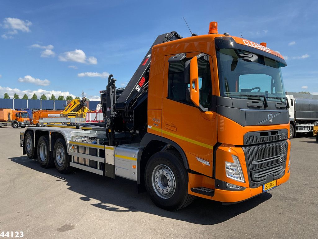 Volvo FM 420 8x2 Hiab 25 Tonmeter laadkraan Welvaarts laadkraan weegsysteem