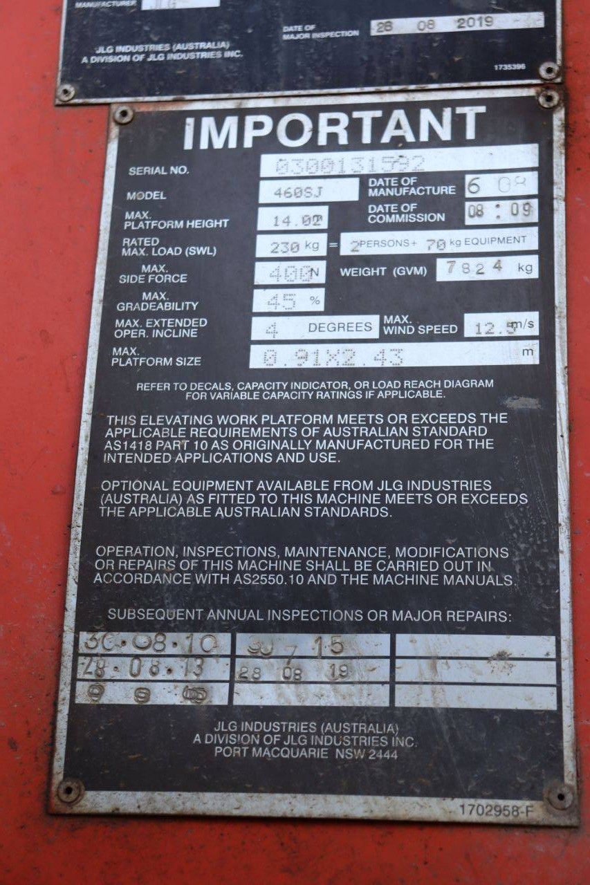 JLG 460SJ Diesel 16.1m Telescopic Boom Lift 2008