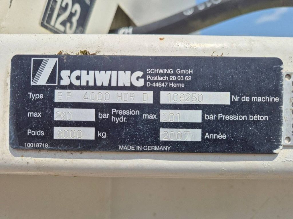 Betonpumpe Schwing BP4000HDR Diesel 231kW 2007