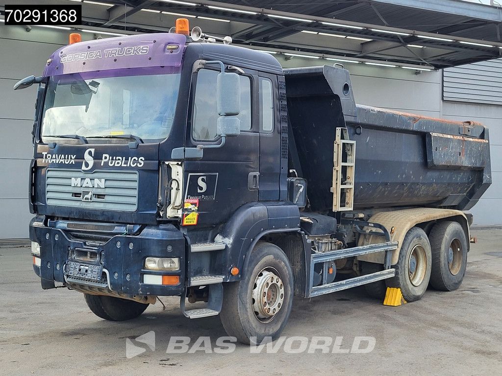 MAN TGA 33.360 6X4 BROKEN ENGINE 13m3 Meiller tipper Steel suspension Manual Euro 4