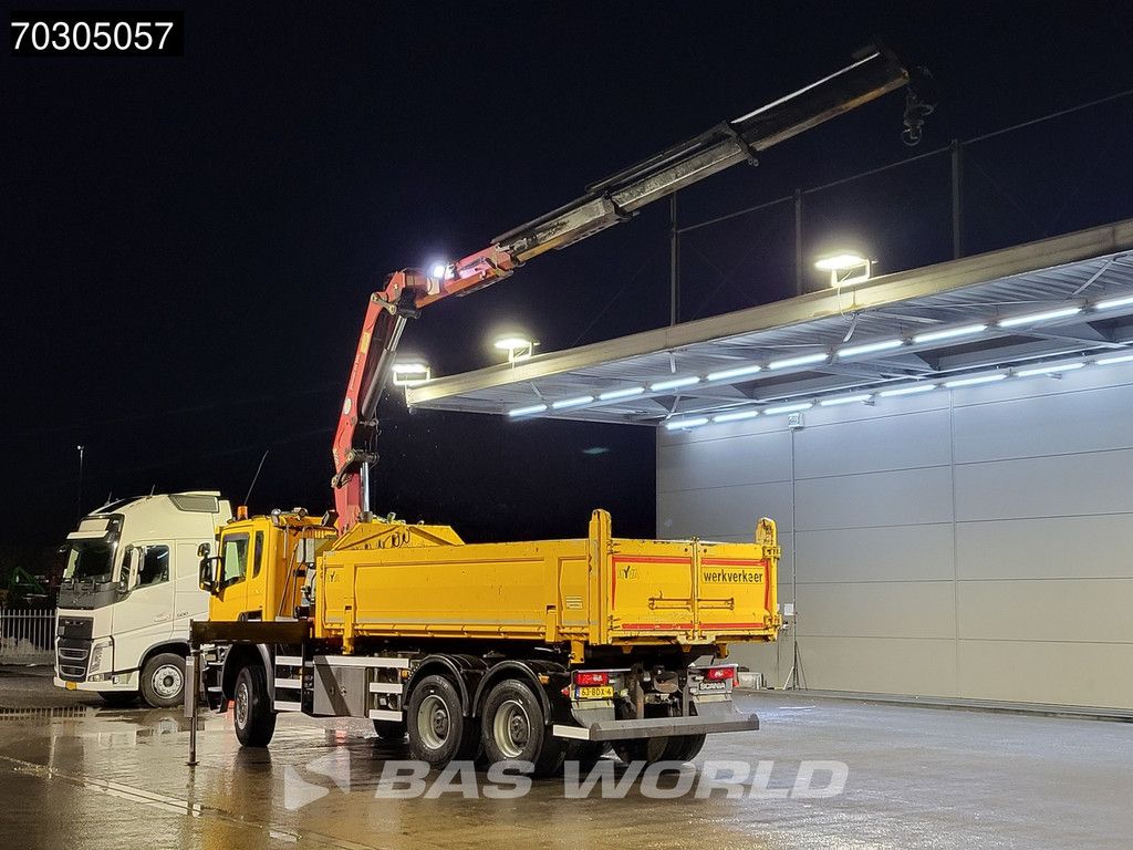 Scania P410 6X6 NL-Truck HMF 1800-K3 Kran Crane 6x6 Big-Axle Steel suspension Euro 6