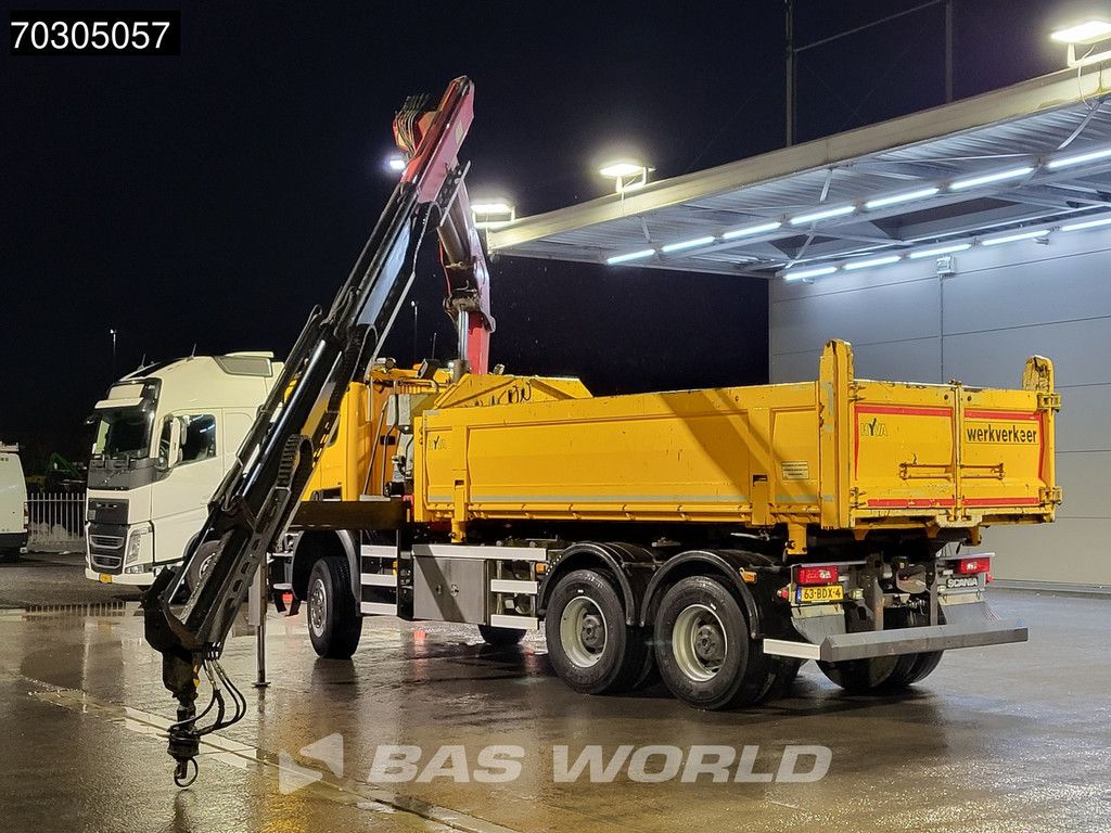 Scania P410 6X6 NL-Truck HMF 1800-K3 Kran Crane 6x6 Big-Axle Steel suspension Euro 6