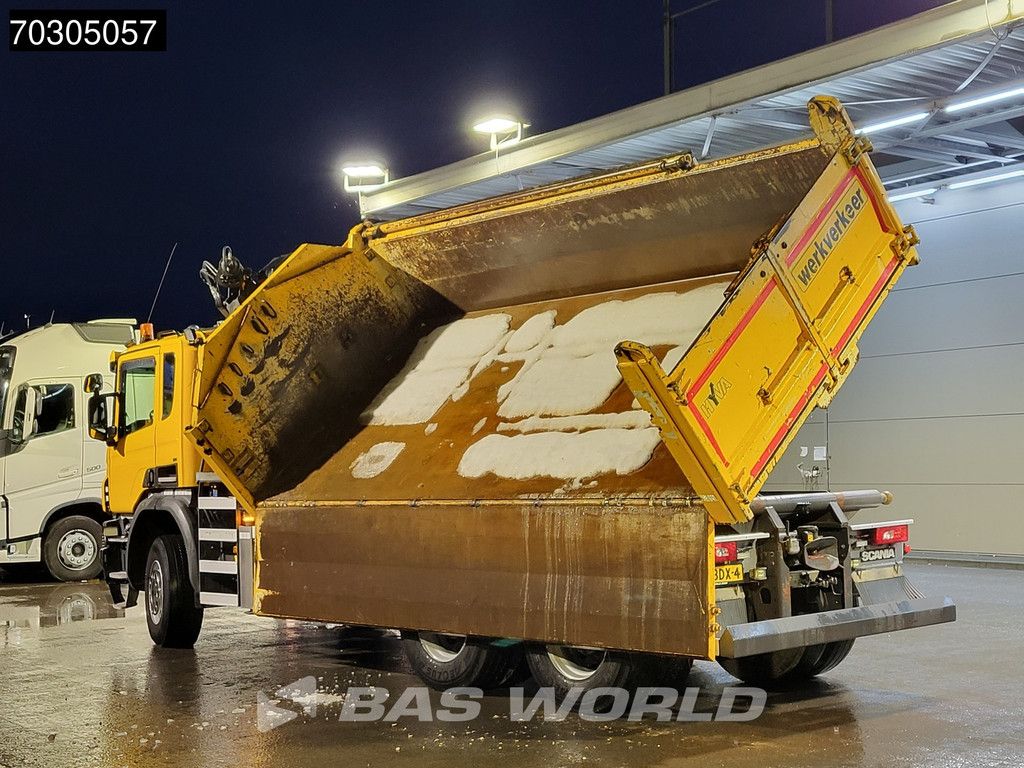 Scania P410 6X6 NL-Truck HMF 1800-K3 Kran Crane 6x6 Big-Axle Steel suspension Euro 6