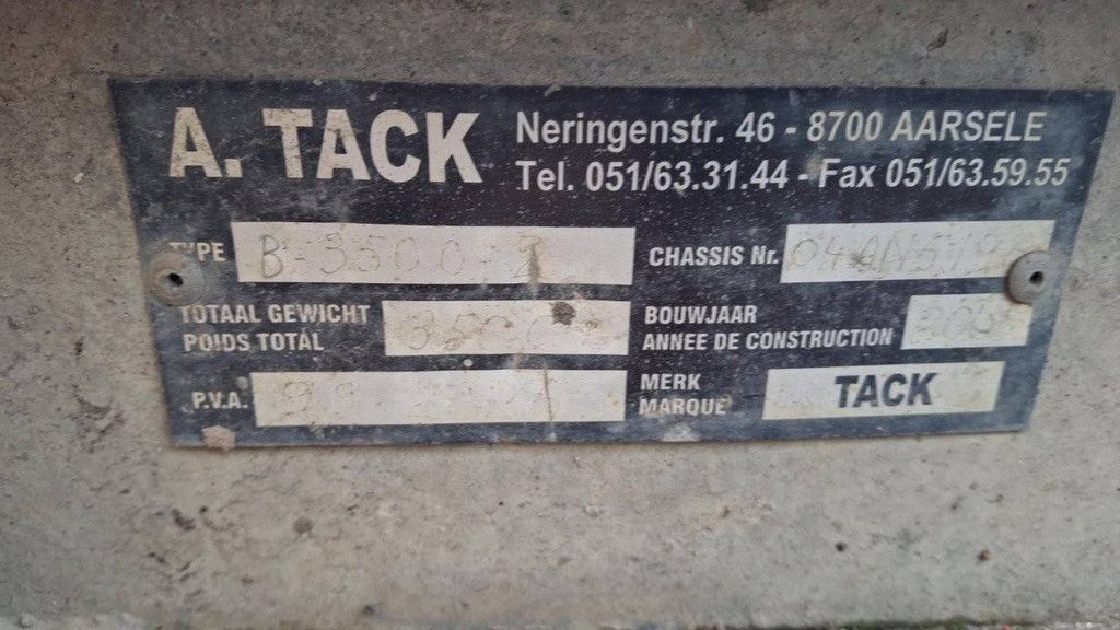 Machine transporter Tack B3500-2 4.0x1.9m
