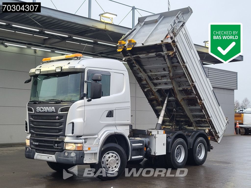 Scania R500 6X4 10m3 Meiller 3-side tipper V8 Big-Axle Steelsuspension Euro 5