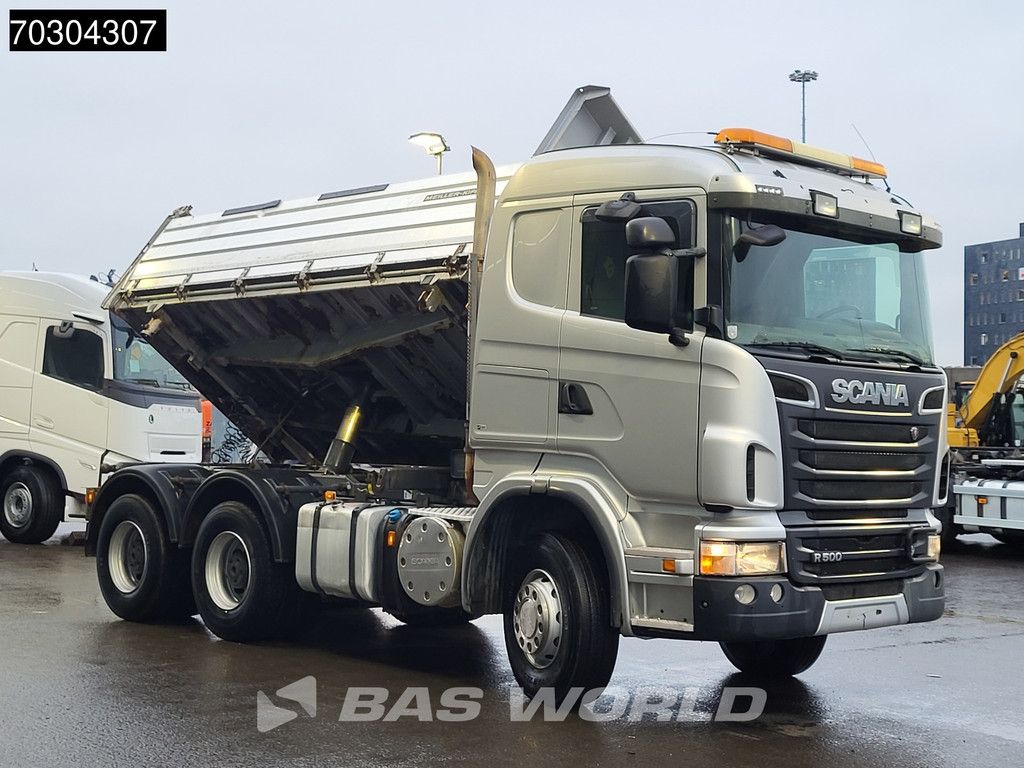 Scania R500 6X4 10m3 Meiller 3-side tipper V8 Big-Axle Steelsuspension Euro 5