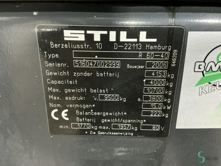Gabelstapler Elektrisch Still R60-40 2006 Batterie 2018