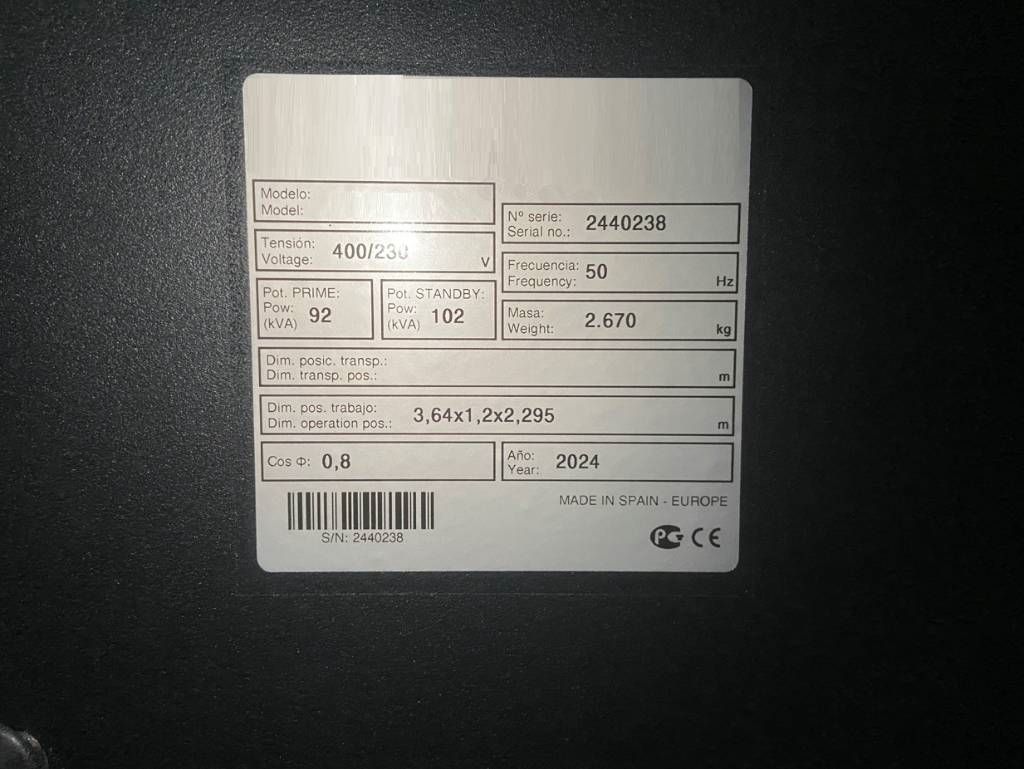 Deutz TCD4.1L4 - 105 kVA Stage V Generator - DPX-19011