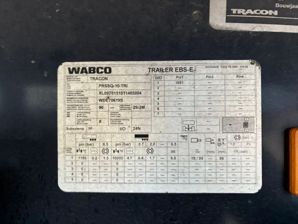 Tracon 11.5M 1AS City Stuuras Schuifzeil Laadklep 1500KG APK 07-2026