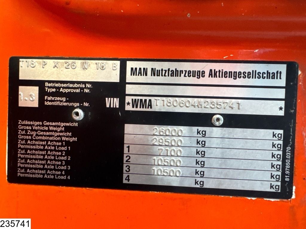 MAN 27 293 6x4, Manual transmission, Steel suspension