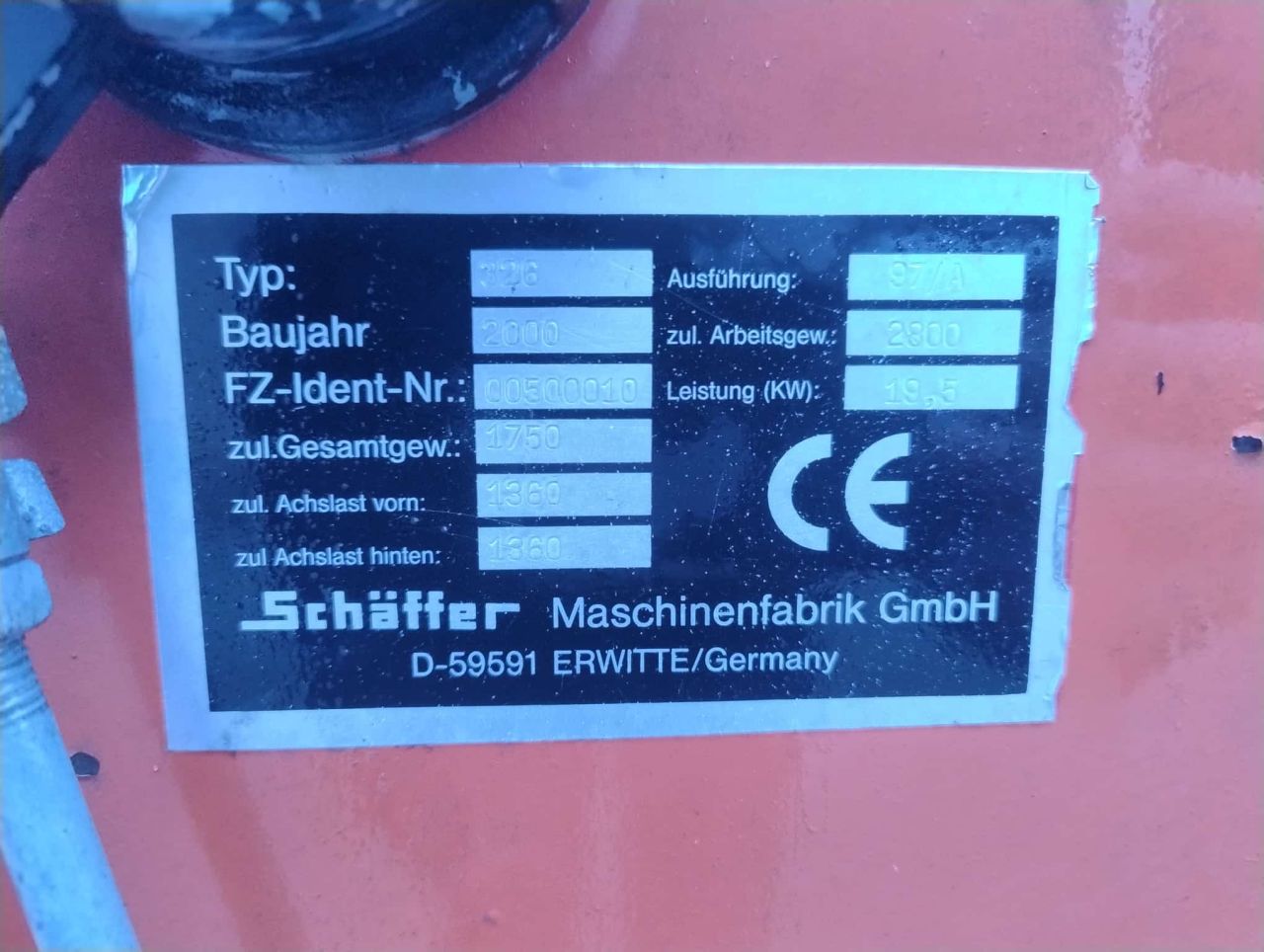 Schaffer 326 + bak en palletvrok