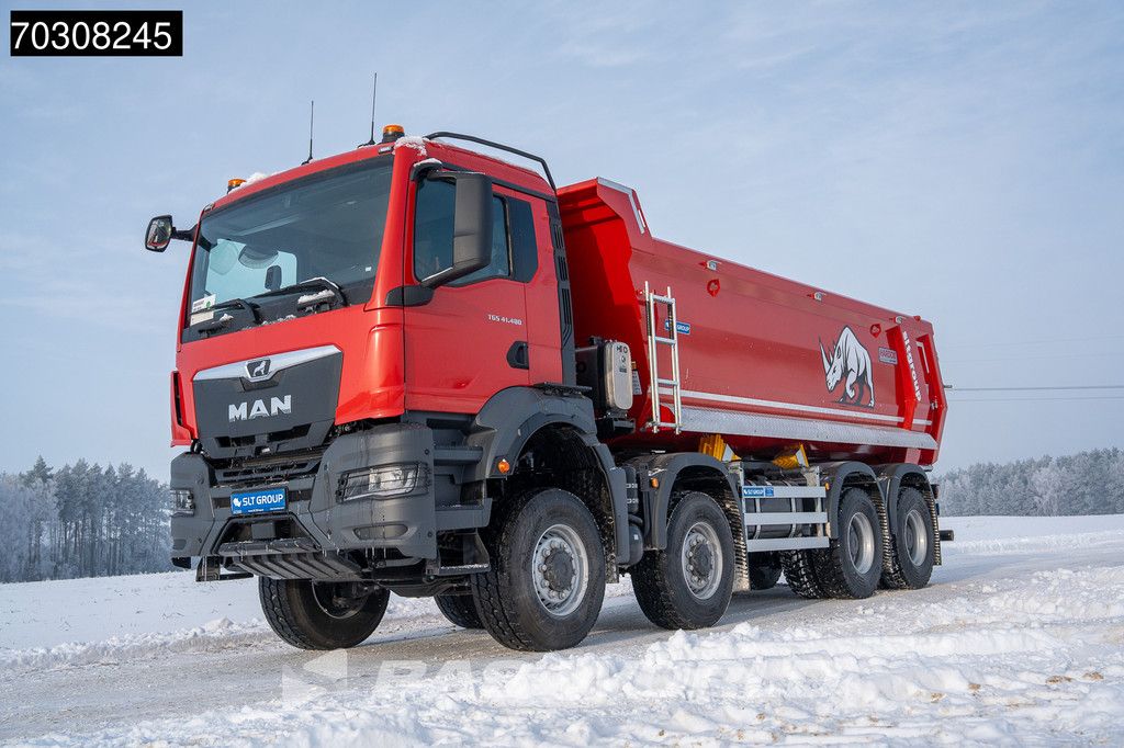 MAN TGS 41.480 8X8 NEW 8x8! 19m3 tipper Steelsuspension Big-Axle Automatic Euro 6