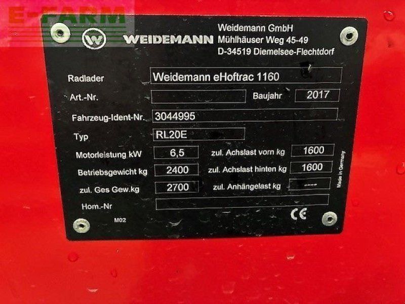 Weidemann 1160e