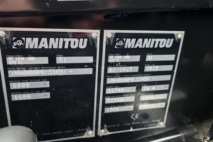 Manitou MT1840 100D ST5 S1 Valid inspection, *Guarantee! D