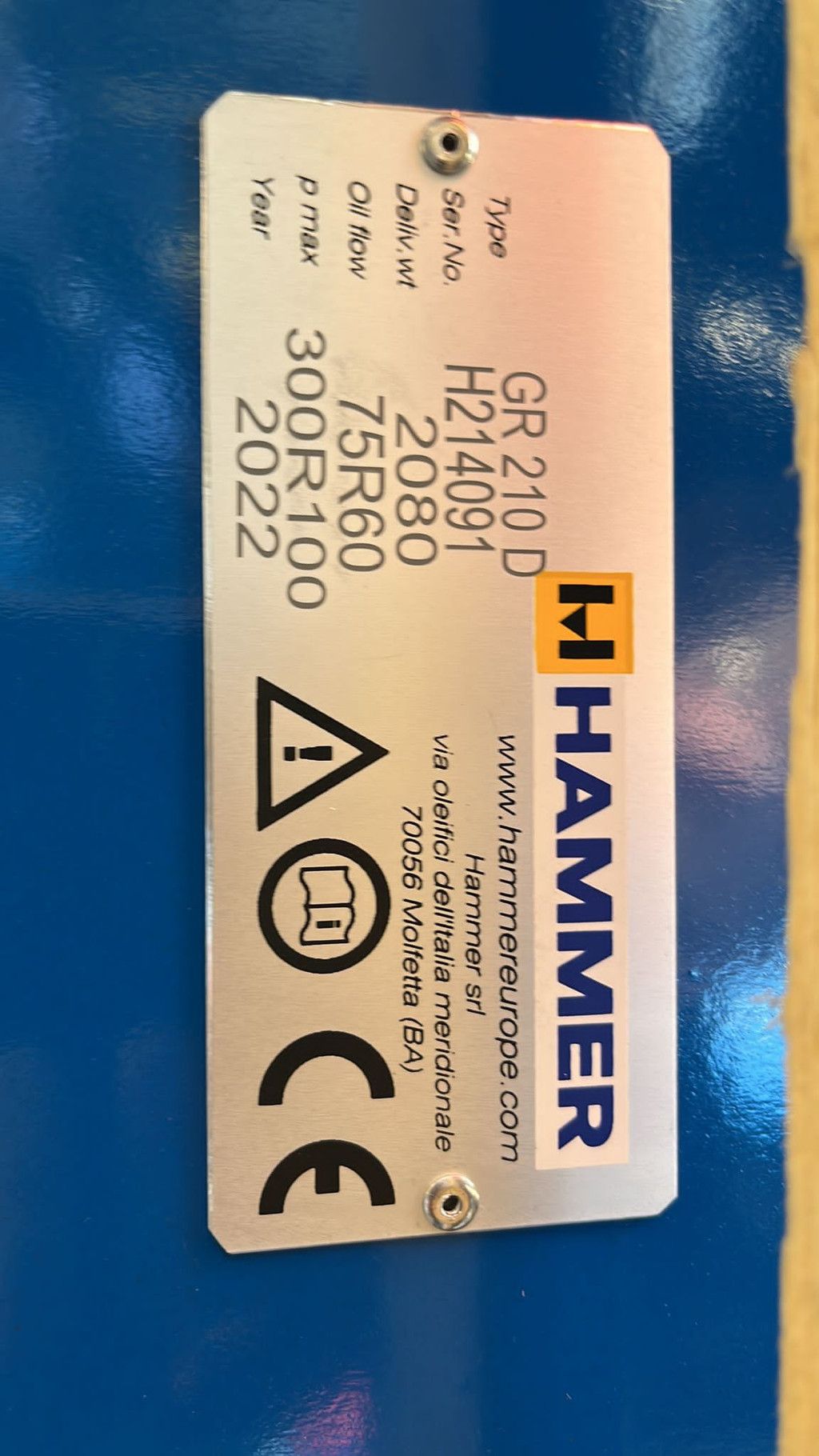Hammer GR210D (fits 24-35 ton excavator)