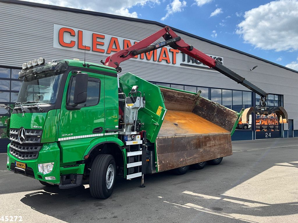 Mercedes-Benz Arocs 3743 8x4 Euro 6 HMF 19 Tonmeter Elektrisch/Hydraulisch aangedreven Z-kraan