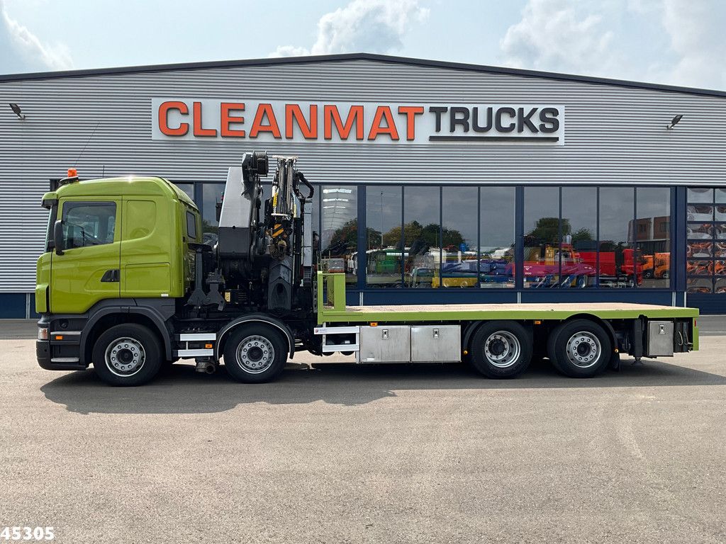 Scania R 420 8x2 manual Palfinger 85 Tonmeter laadkraan + Fly-Jib